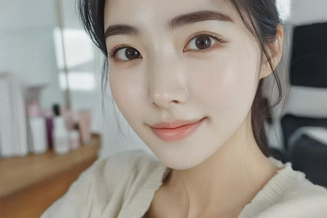 擁有光滑水潤肌膚的女性,透過美容儀保養打造健康透亮的韓式水光肌。